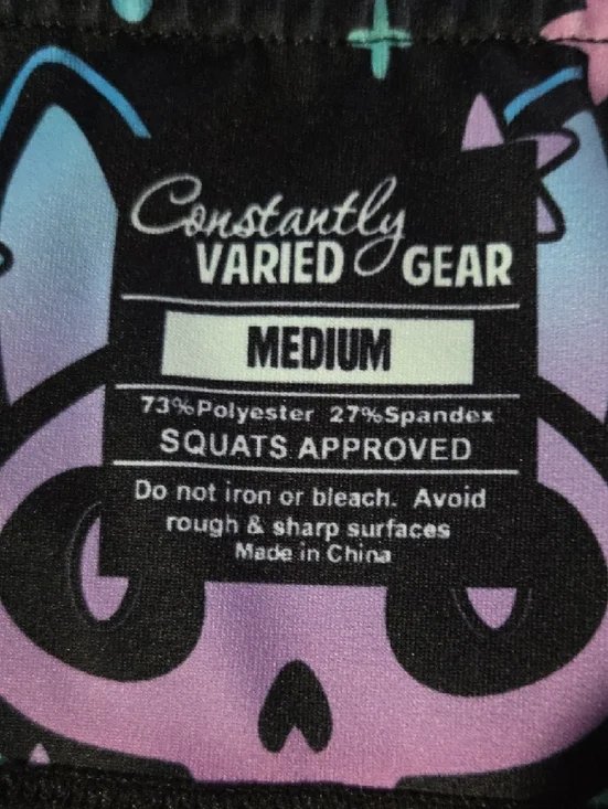 Constantly Varied Gear Full Length Leggings with Skull Cat - Picture 3 of 4